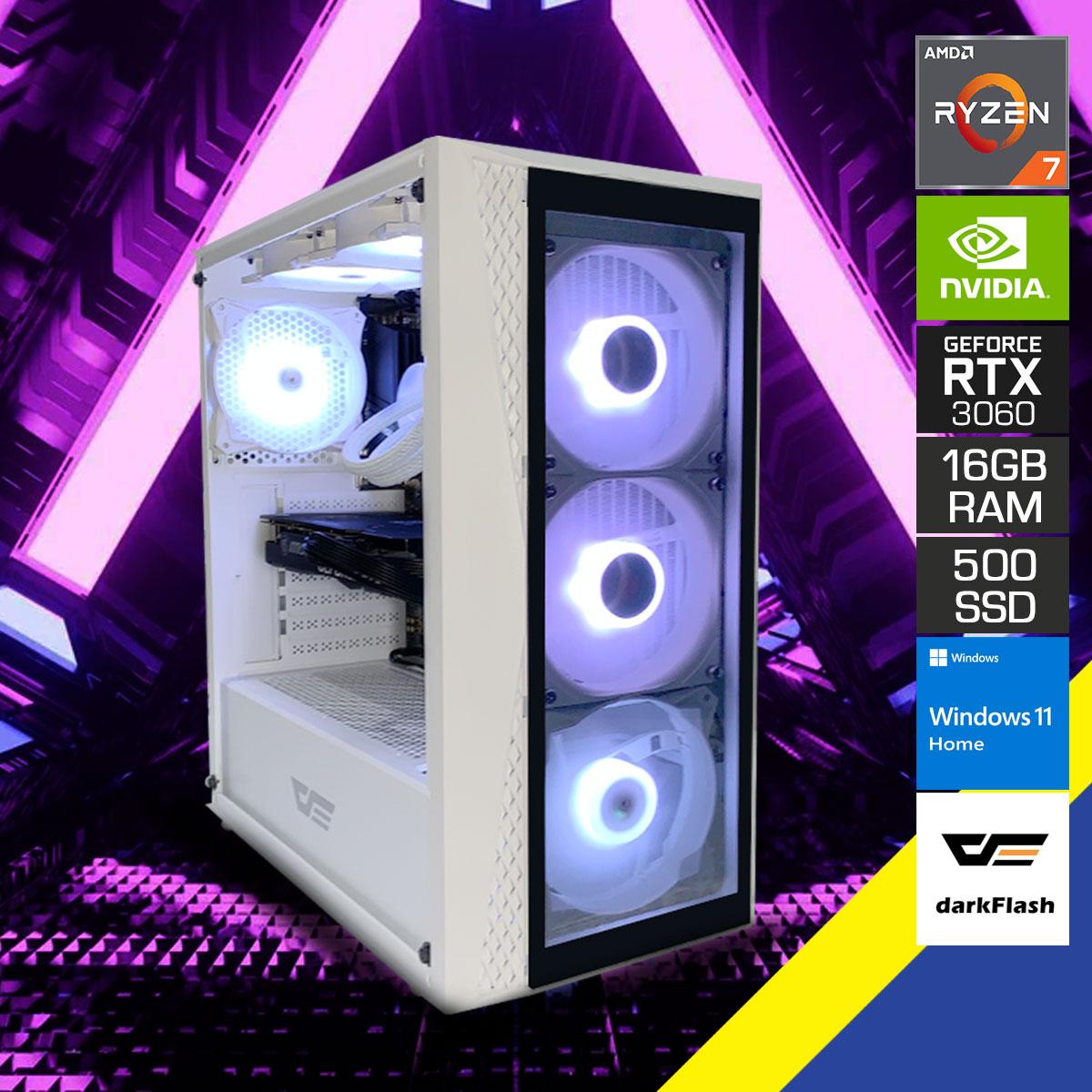 Aurora DK352 Plus ATX Gaming PC | Ryzen 7 5700X | 16GB RAM | 500GB SSD | RTX 3060 | Windows 11 Home