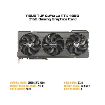 Asus TUF GeForce RTX 4080 O16G Gaming Graphics Card