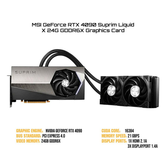 MSI GeForce RTX 4090 Suprim Liquid X 24G GDDR6X Graphics Card