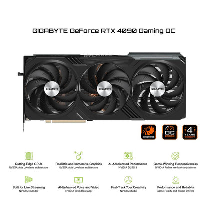 GIGABYTE GeForce RTX 4090 Gaming OC 24GB GDDR6X Graphics Card