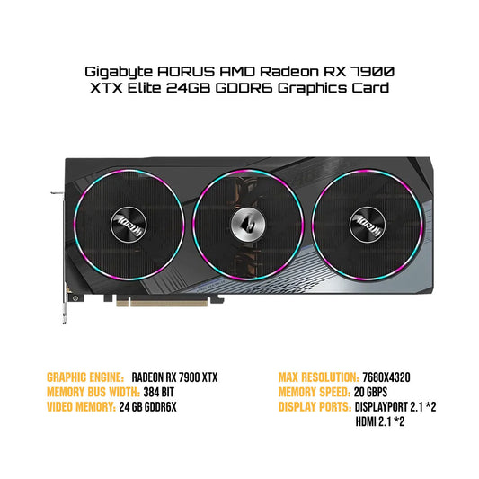 Gigabyte Aorus AMD Radeon RX 7900 XTX Elite 24GB GDDR6 Graphics Card