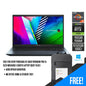 ASUS Vivobook Pro 15 OLED M3500QC-L1080TS Laptop (Quiet Blue) | 15.6" FHD | 16GB DDR4 | 512GB SSD | RTX™ 3050 | Windows 10 Home |  MS Office Home & Student 2021 | ASUS BP1504 Casual Backpack