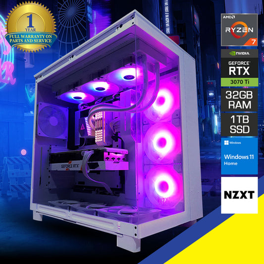 Optima H9 Flow Desktop Gaming PC | Ryzen 7 5700X  | 32GB RAM | 1TB SSD | RTX 3070 Ti | Windows 11 Home