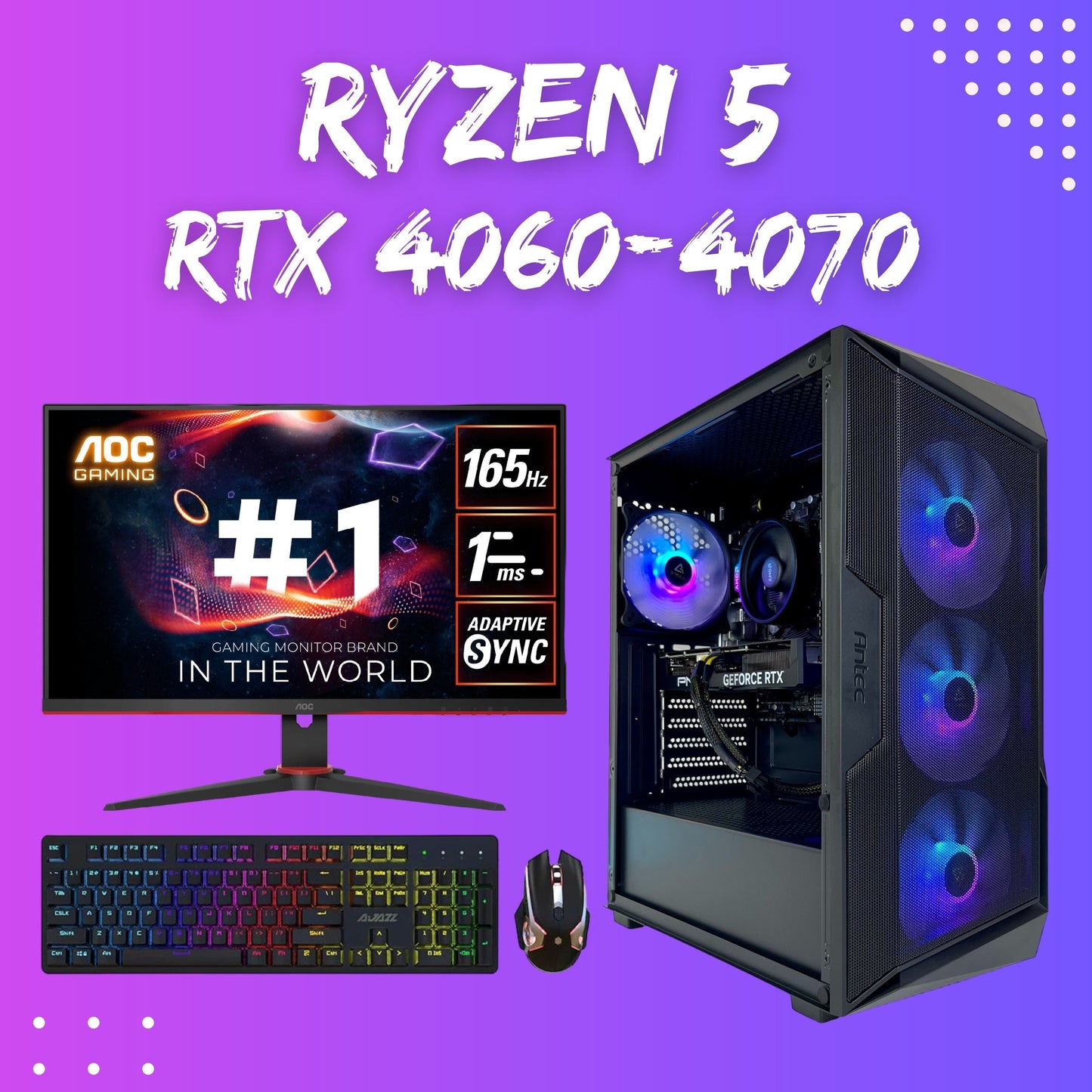 Gaming PC Bundle | Ryzen 5 5500 | RTX 4060/4070 | AX61 Elite