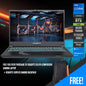 Gigabyte G5 KF5-G3MY383SH Gaming Laptop | 15.6" (1920x1080) 144HZ FHD | i7-12650H 4.7GHz | 8GB RAM (Max 64GB) | 512GB SSD | GeForce RTX 4060 | 15-Color Illuminated Full Size Keyboard w/ NumPad | Windows 11 Home | Gigabyte GBP57S Gaming Backpack