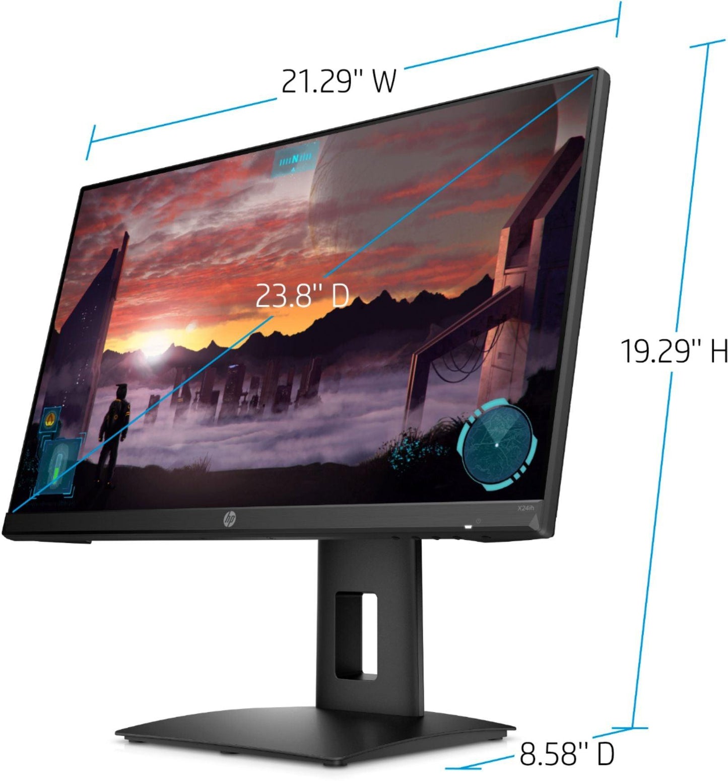 HP Victus 15L TG02-0021D Gaming Desktop PC (Mica Silver) + HP X24IH 13L82AA 23.8”  Gaming Monitor