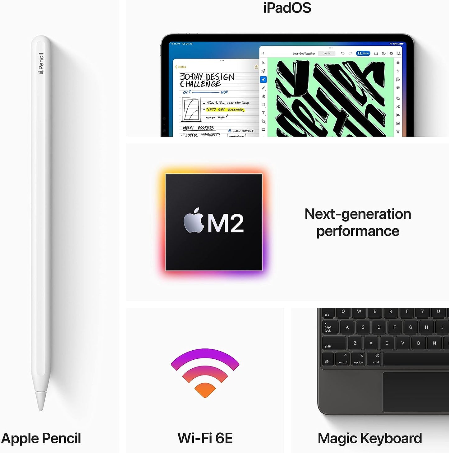 iPad Pro M2 (6th Gen) Wifi 256GB 12.9” (Space Grey) (MNXR3PP/A)