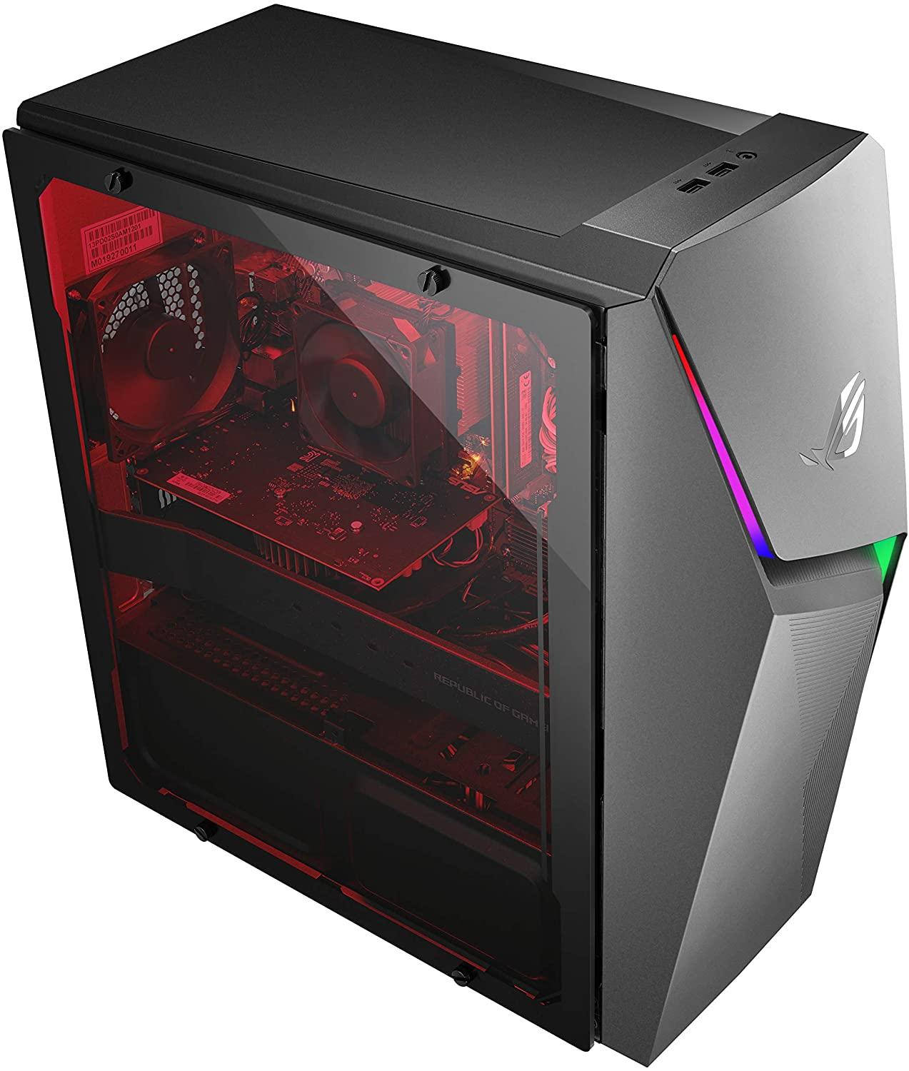 ASUS ROG STRIX G10DK-75700G006WS AMD R7-5700G 16GB RAM 1TB HDD + 256GB SSD NV GTX1660TI 27L TOWER GAMING DESKTOP (GRAY) + MS OFFICE HOME & STUDENT 2021