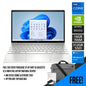 HP Envy 13-BA1522TX Laptop (Natural Silver) | 13.3”  FHD | i7-1165G7  | 16 GB DDR4 | 512 GB SSD | MX450 | Windows 11 Home | MS Office Home & Student 2021 | HP Prelude 15.6” Topload Bag