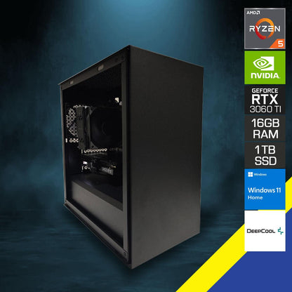 SIGMA MACUBE 110 GAMING PC | RYZEN 5 5600X | 16GB RAM DDR4 | 1TB SSD | RTX 3060 TI | Windows 11 Home