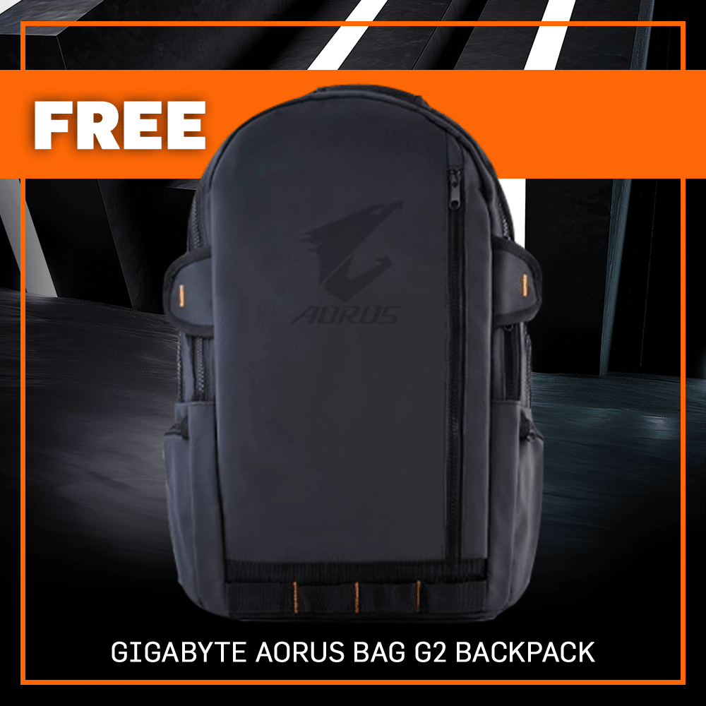 GIGABYTE AORUS 17G YD-73S1345GH 300HZ GAMING LAPTOP (BLACK) | 17.3" FHD | i7-11800h | 32 GB DDR4 | 512GB SSD | RTX 3080 | WIN10 + GIGABYTE AORUS G2 BACKPACK (BLACK) + KINGSTON NV1 NVME PCIE M.2 500GB SSD (SNVS/500G) UPGRADE