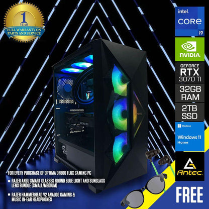 Optima DF800 Flux Gaming PC | i9 12900KF | 32 GB RAM | 2 TB SSD | RTX 3070 Ti | Windows 11 Home