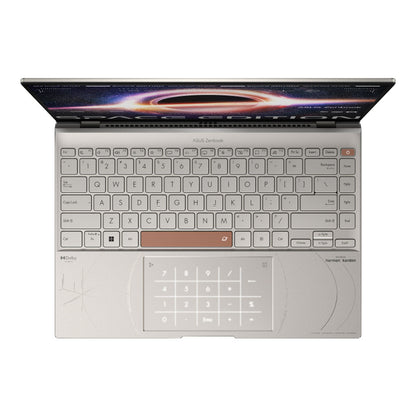 Asus Zenbook 14X OLED Space Edition UX5401ZAS-KN016WS Laptop (Zero-G Titanium) | 14", 2.8K (2880 x 1800) OLED | i7-12700H | 16GB RAM | Intel Iris Xᵉ Graphics |  1TB SSD | Windows 11 Home | MS Office H&S 2021 | Sleeve | Asus BP1504 Casual Backpack