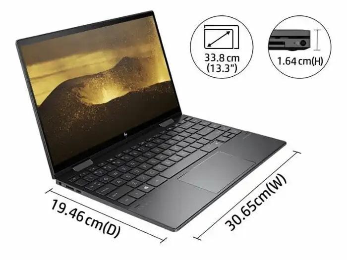 HP ENVY X360 CONVERT 13-AY1001AU LAPTOP (NIGHTFALL BLACK) | 13.3" FHD | RYZEN  7 5800U| 16GB RAM DDR4 | 1TB SSD | RADEON™ GRAPHICS | WIN11 + MS OFFICE HOME & STUDENT HP PRELUDE TOPLOAD BAG