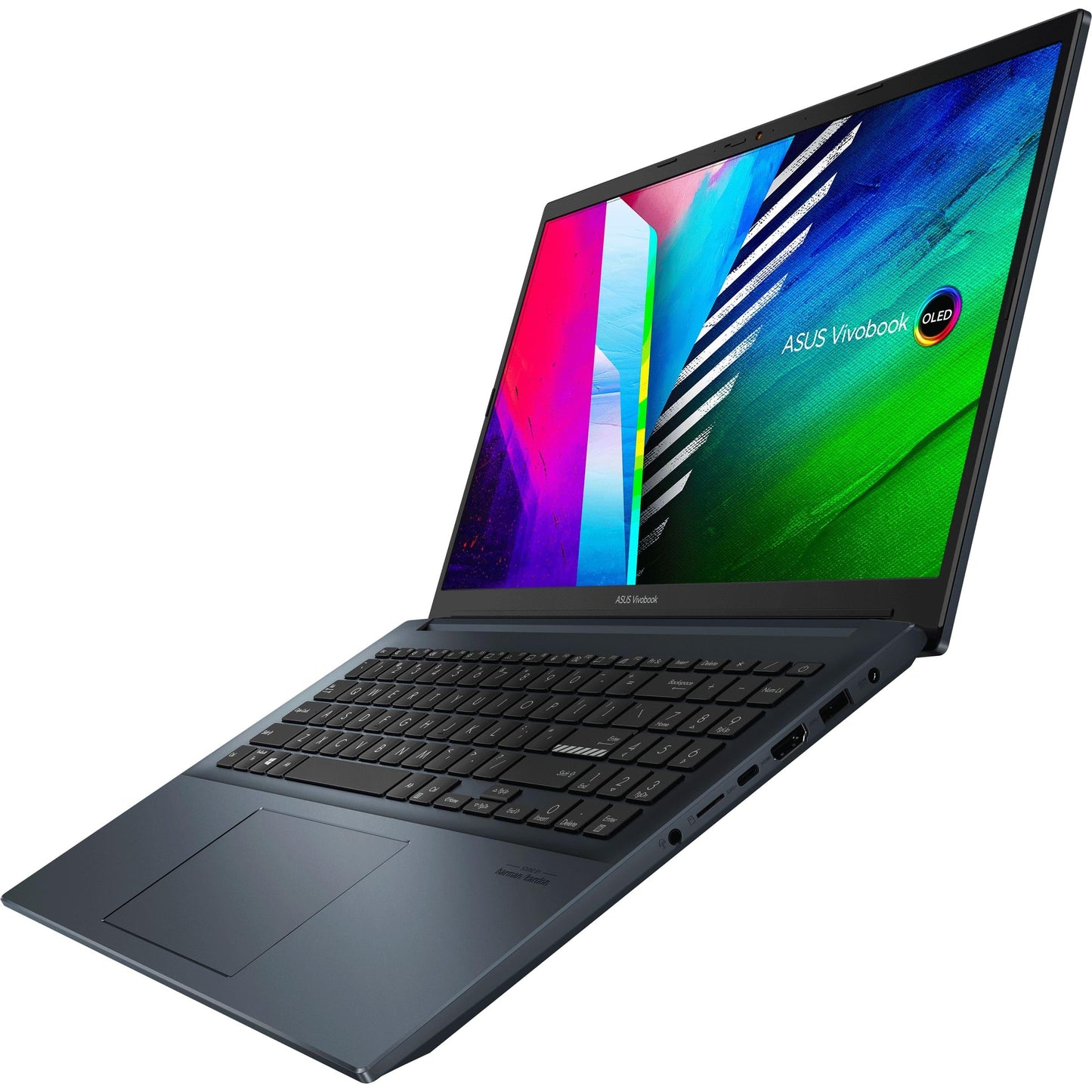 ASUS VIVOBOOK PRO 15 OLED M3500QC-L1408WS LAPTOP (QUIET BLUE) | 15.6" FHD | RYZEN™ 5 5600H | 16GB DDR4 | 512GB SSD | AMD RADEON | WIN 11 + MS OFFICE HOME & STUDENT 2021 W/ ASUS NEREUS BACKPACK