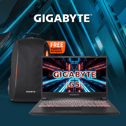GIGABYTE G5 KC-5S11130SH Gaming Laptop | 15.6" FHD | i5-10500H | 16GB DDR4 | 512GB SSD | RTX 3060 | WIN10 GIGABYTE Backpack