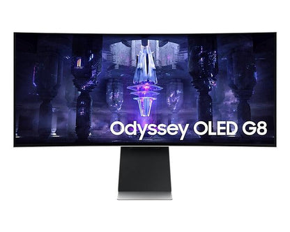 Samsung Odyssey OLED G8 LS34BG850SEXXP 34-INCH 0.1MS 175HZ Ultra WQHD Smart Curved Gaming Monitor (Silver)