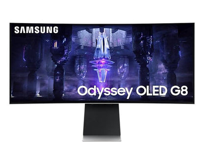 Samsung Odyssey OLED G8 LS34BG850SEXXP 34-INCH 0.1MS 175HZ Ultra WQHD Smart Curved Gaming Monitor (Silver)