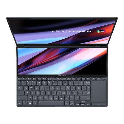Asus Zenbook Pro 14 Duo OLED UX8402VV-P1051WS (Tech Black) | 14.5" 2.8K OLED (2880X1800) | I9-13900H | 32GB RAM | RTX 4060 | 1TB SSD | Windows 11 Home | MS Office Home & Student 2021 | Asus BP1504 Casual Backpack | Asus Stand