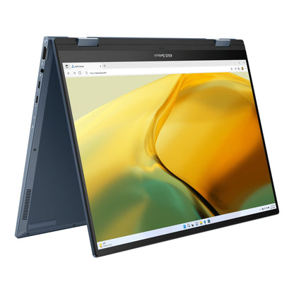 Asus Zenbook 14 Flip OLED UP3404VA-KN133WS Laptop (Ponder Blue) | 14" 2.8K OLED | 165HZ | I7-1360P | 512GB SSD | 16GB RAM | IRIS XE | Windows 11 Home | MS Office Home & Student 2021 | Asus Sleeve | Stylus Pen
