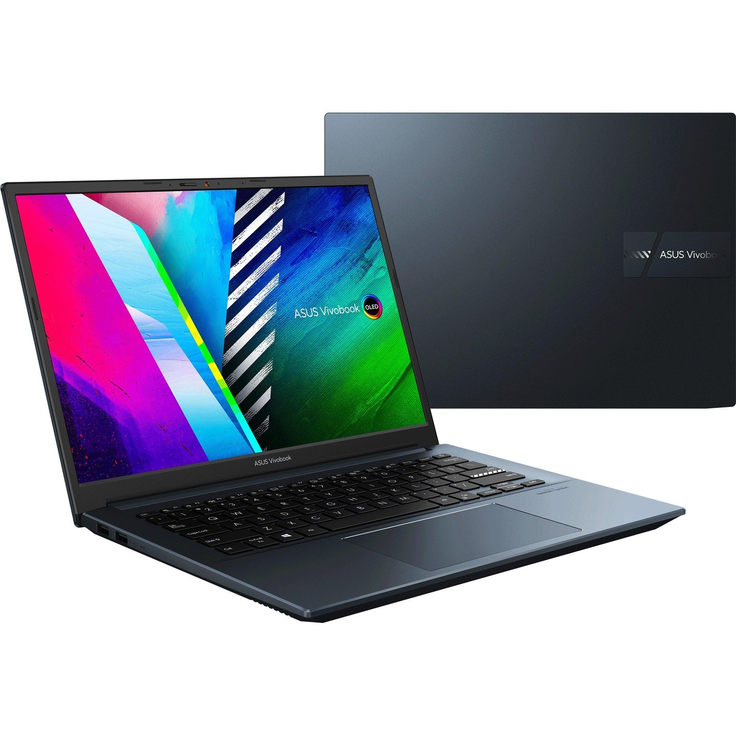 ASUS Vivobook Pro 14 OLED M3401QC-KM070WS Laptop (Quiet Blue) | 14" OLED |  RTX™ 3050 | Windows 11 Home | MS Office Home & Student 2021 | ASUS BP1504 Casual Backpack