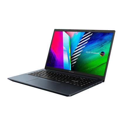 ASUS Vivobook Pro 15 OLED M3500QC-L1080TS Laptop (Quiet Blue) | 15.6" FHD | 16GB DDR4 | 512GB SSD | RTX™ 3050 | Windows 10 Home |  MS Office Home & Student 2021 | ASUS BP1504 Casual Backpack
