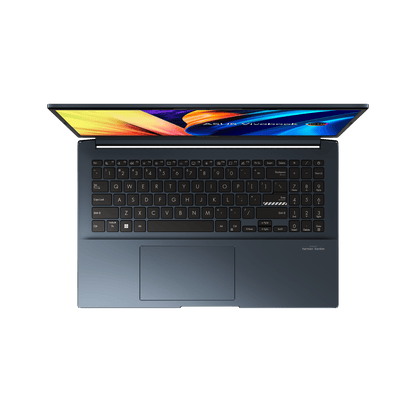 ASUS Vivobook Pro 15 OLED M6500QC-MA060WS Laptop (Quiet Blue) | 15.6" 2.8K | Ryzen™ 5 5600H | 16GB DDR4 | 512 GB SSD |  RTX™ 3050 | Windows 11 Home | MS Office Home & Student 2021 | Asus BP1504 Casual Backpack