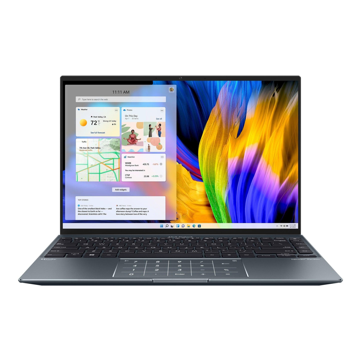 ASUS Zenbook 14X Oled UX5401ZA-KN092WS  Convertible Laptop (Pine Grey) | 14" 2.8k Oled |  i7-12700H | 16GB LPDDR5 | 1TB SSD | Iris Xᵉ Graphics | Windows 11 Home | MS Office Home & Student 2021 | ASUS BP1504 Casual Backpack