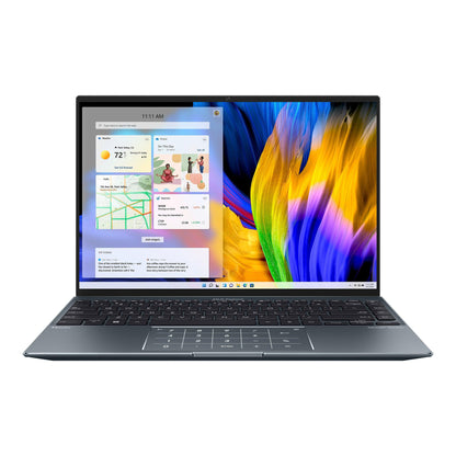 ASUS Zenbook 14X Oled UX5401ZA-KN092WS  Convertible Laptop (Pine Grey) | 14" 2.8k Oled |  i7-12700H | 16GB LPDDR5 | 1TB SSD | Iris Xᵉ Graphics | Windows 11 Home | MS Office Home & Student 2021 | ASUS BP1504 Casual Backpack