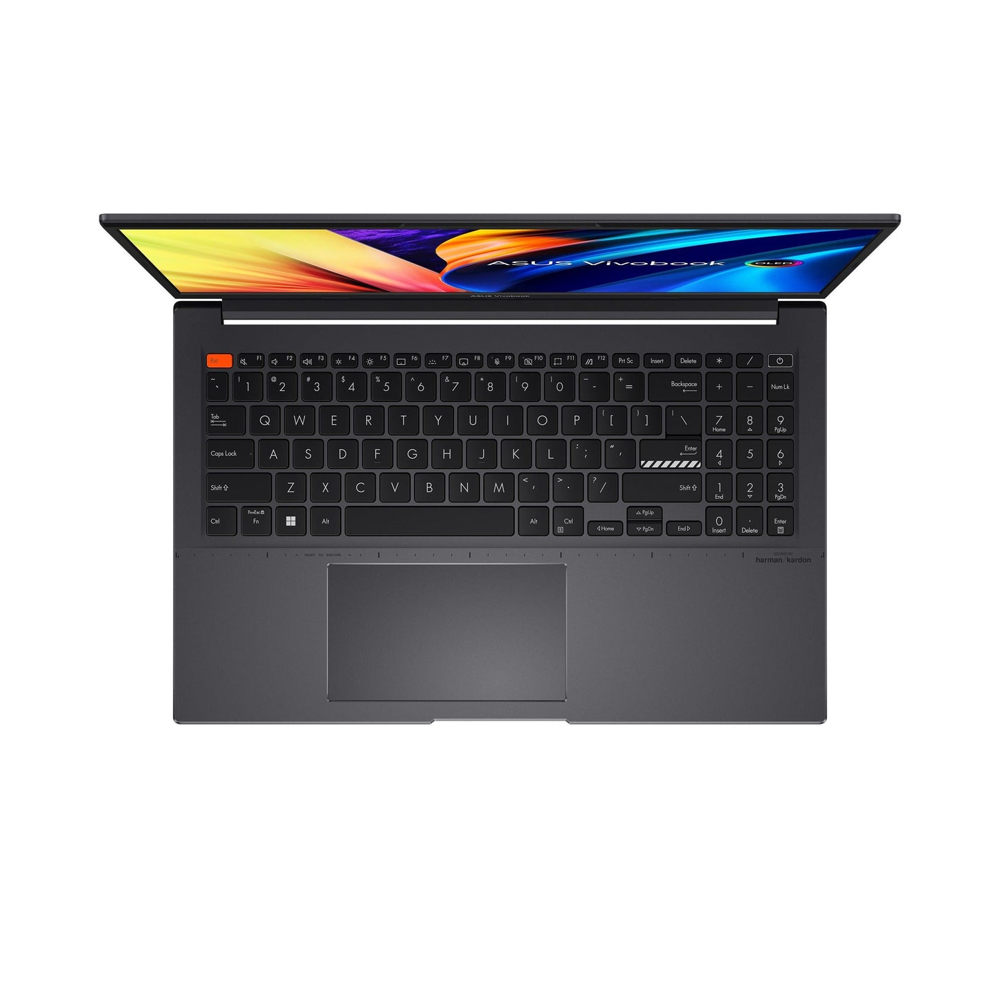 Asus Vivobook S 15 OLED K3502ZA-MA070WS Laptop (Indie Black) | 15.6" 2.8K | i7-12700H | 16GB RAM | 512GB SSD | Intel® Iris Xe Graphics | Windows 11 Home | MS Office Home & Student 2021 | Asus BP1504 Casual Backpack