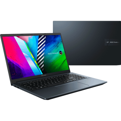 ASUS VIVOBOOK PRO 15 OLED M3500QC-L1080TS LAPTOP (QUIET BLUE) | 15.6" FHD | RYZEN 5 5600H | 16Gb DDR4 | 512GB SSD | RTX 3050 | WIN10 + MS OFFICE HOME & STUDENT 2019 + ASUS NEREUS BACKPACK (BLACK)